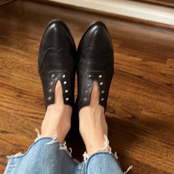 ANINE BING Channing Black Leather Oxfords Sz 38 - Picture 11 of 11